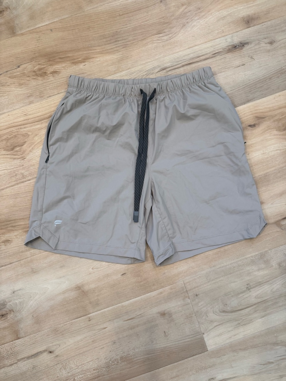 Men's Lightweight Beige Drawstring Shorts